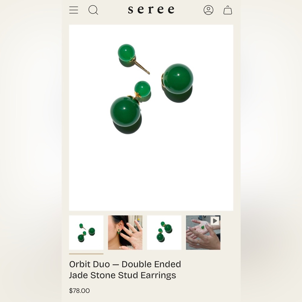 Elegant Seree Jade Stud Earrings